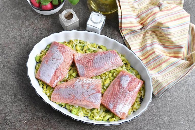 Step 5 - Yuzu Salmon with Buttered Leeks