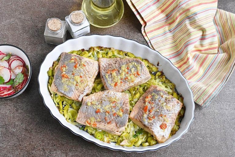 Step 6 - Yuzu Salmon with Buttered Leeks