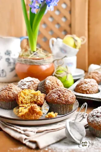 Soft & Moist Carrot Cake Muffins