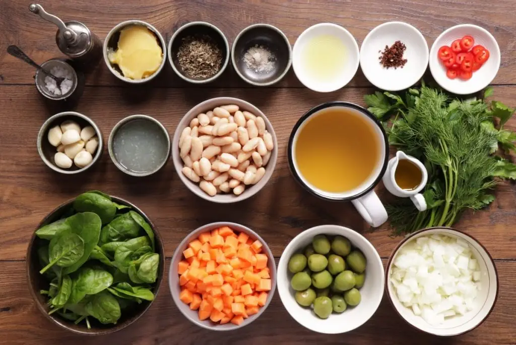 Ingredients for Vegan White Bean Soup
