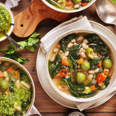 White Bean Soup Recipe-Plant Based Dinner Recipe-Vegan White Bean Soup-Soup with White Beans
