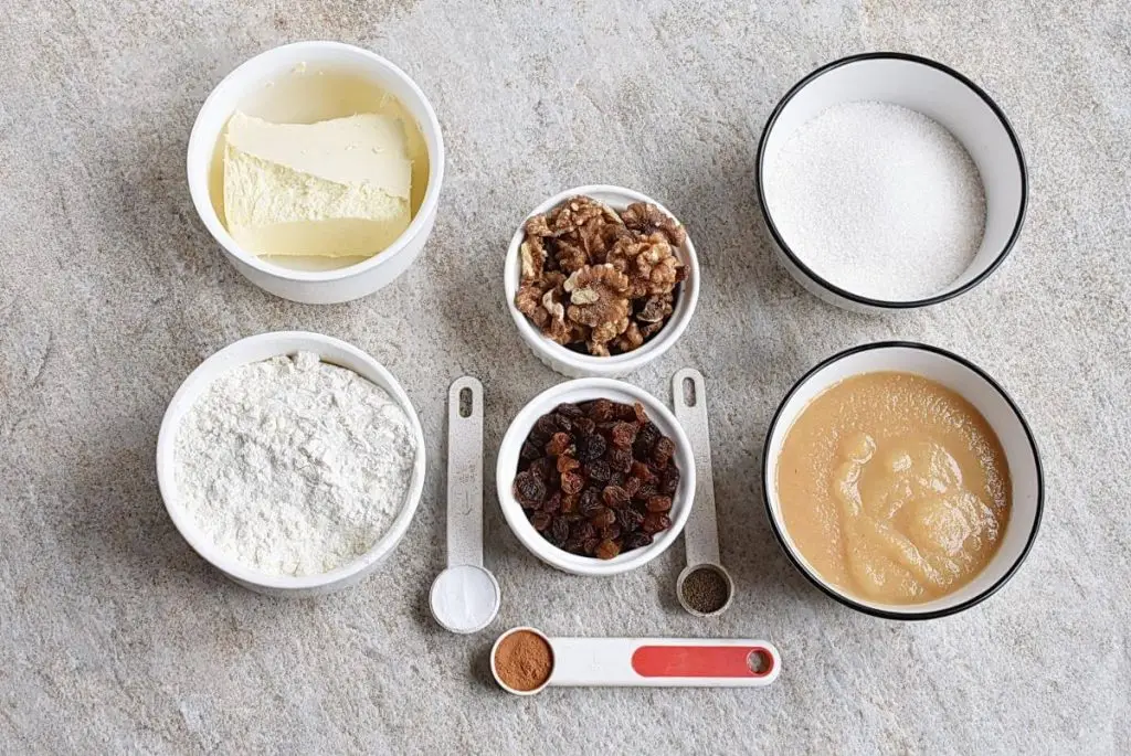 Ingredients for Applesauce Cake