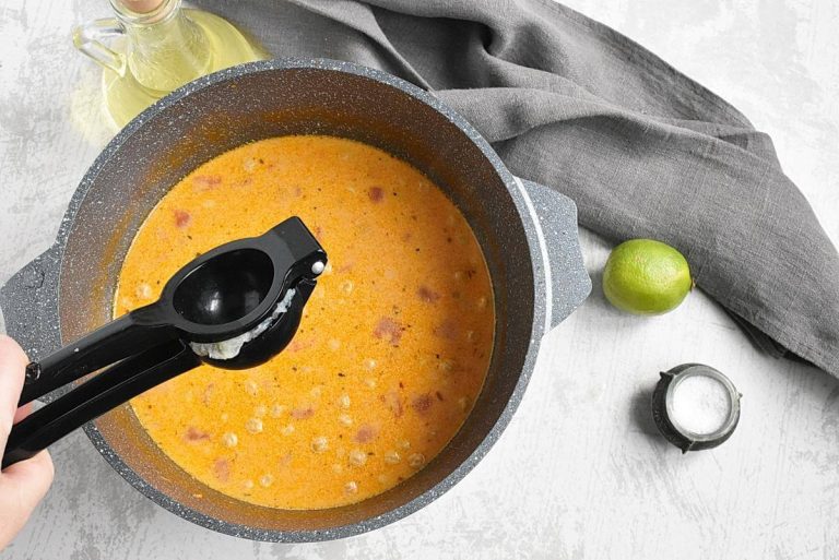 Step 5 - Chickpea and Tomato Coconut Curry Soup
