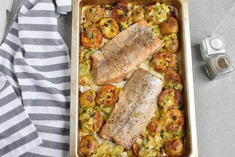 Step 9 - Sheet-Pan Creamy Salmon, Leeks and Potatoes