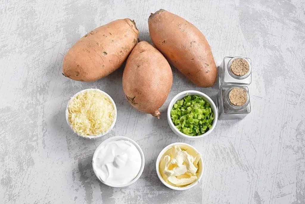 Ingredients for Easy 15-Minute Roasted Sweet Potatoes