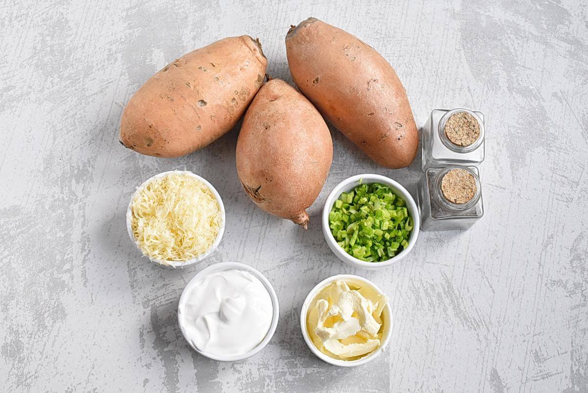 Ingridiens for Easy 15-Minute Roasted Sweet Potatoes