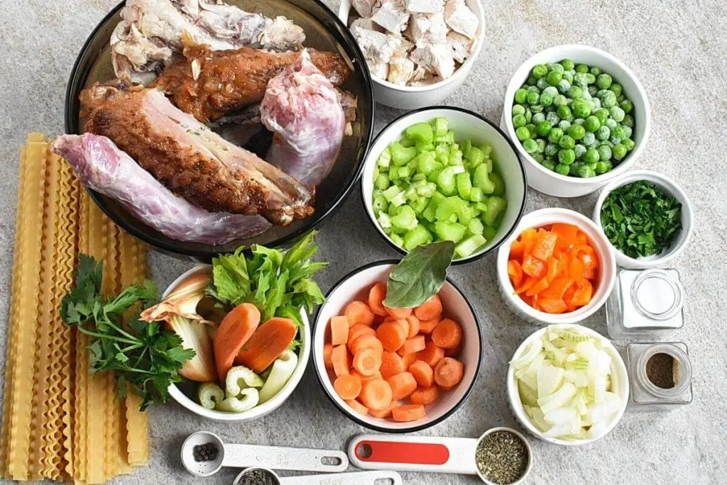 Ingredients for Mom’s Turkey Soup