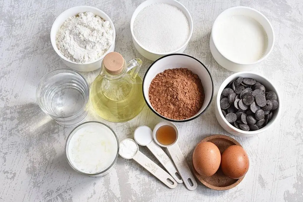 Ingredients for One-Bowl Chocolate Cake