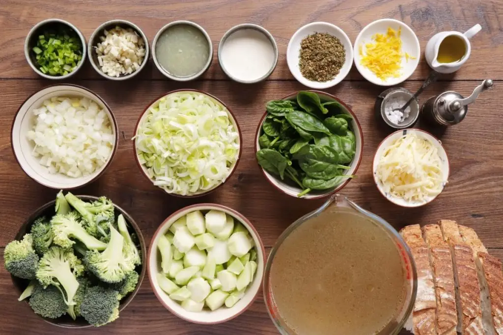 Ingredients for Roasted Broccoli Soup