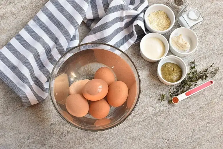 Step 1 - Deviled Eggs with Thyme and Dill