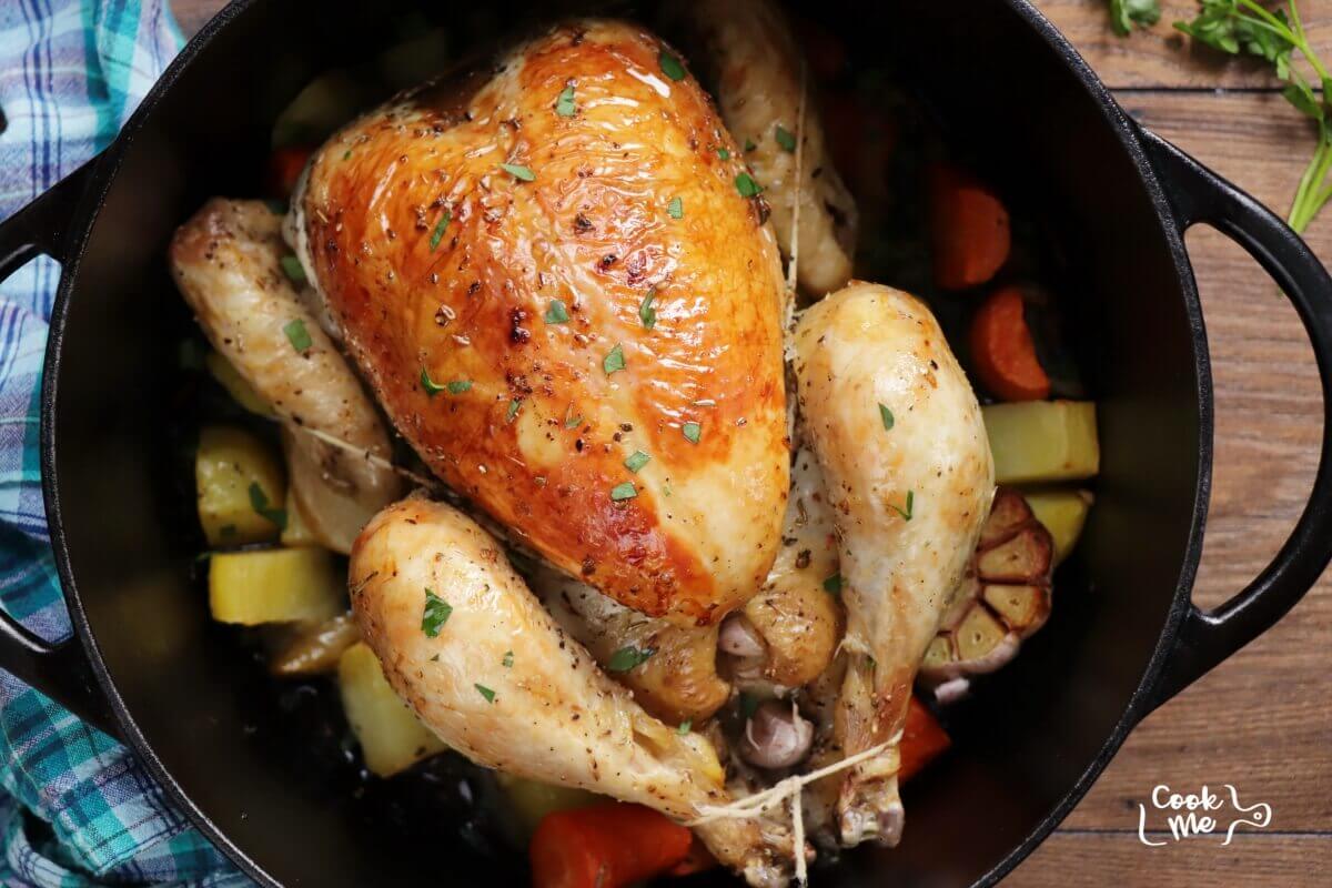 Best Dutch Oven Roast Chicken Recipe - How to Make Dutch Oven Roast Chicken