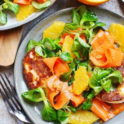 Halloumi, Carrot & Orange Salad Recipes– Homemade Halloumi, Carrot & Orange Salad– Easy Halloumi, Carrot & Orange Salad