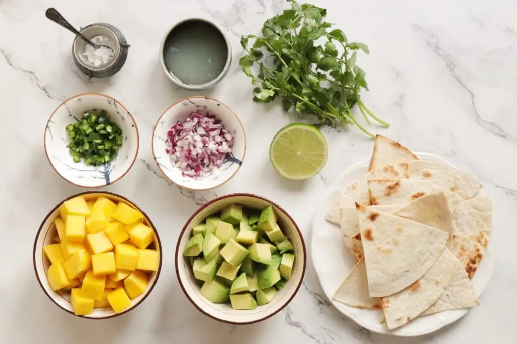 Ingredients for Mango Avocado Salsa