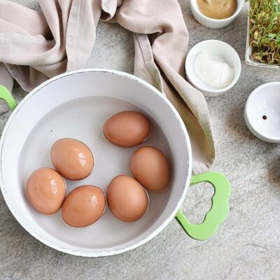Pink Deviled Eggs recipe - step 1