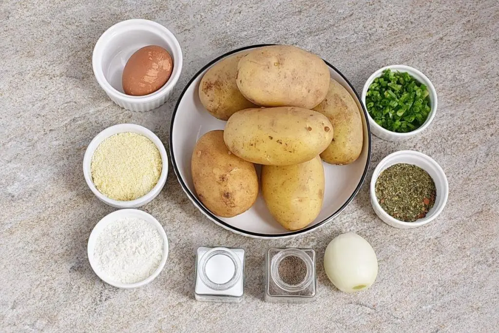 Ingredients for Potato Nests