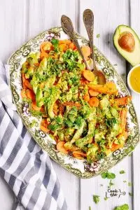 Roasted & Raw Carrot Salad with Avocado