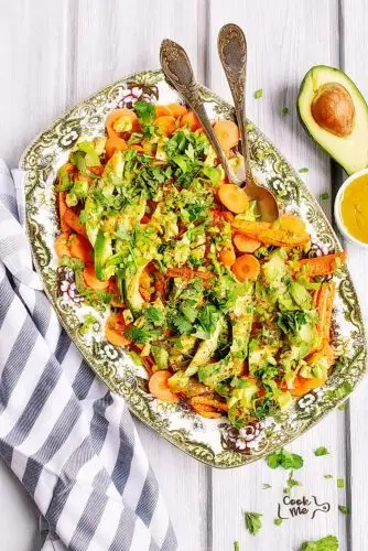 Roasted & Raw Carrot Salad with Avocado