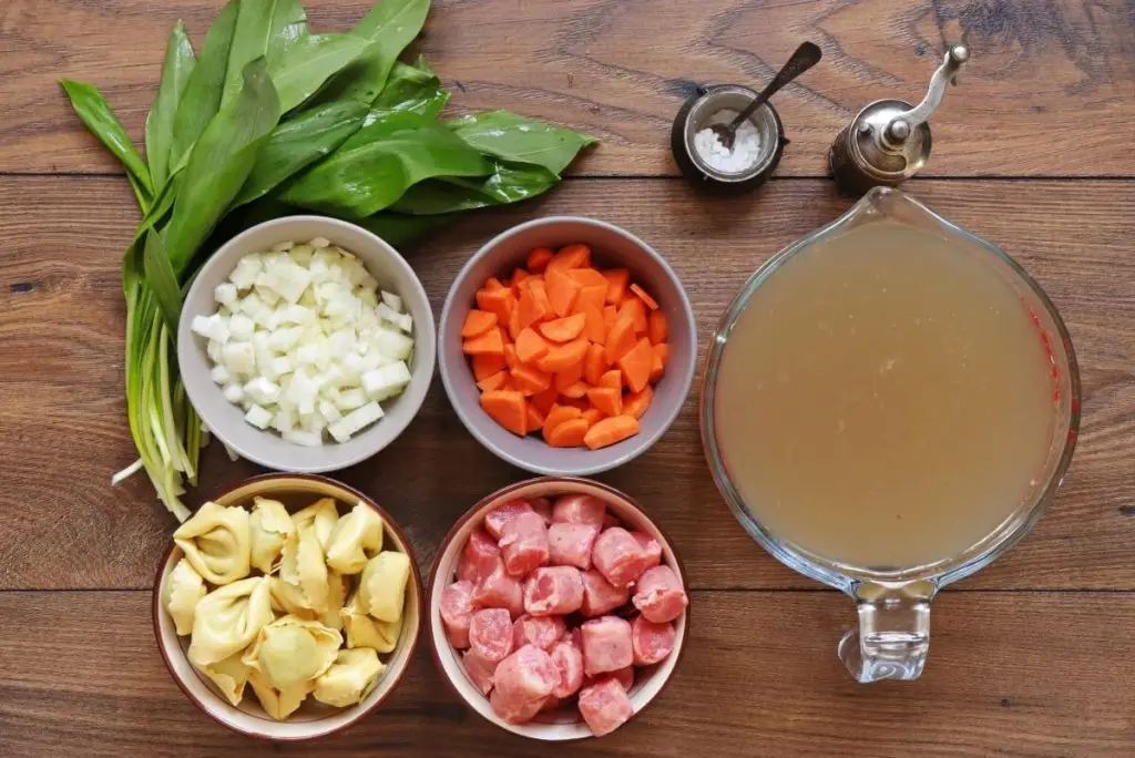 Ingredients for Sausage Tortellini Soup