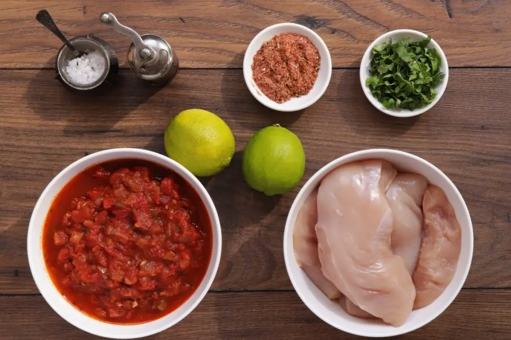 Ingredients for Slow Cooker Shredded Chicken Tacos