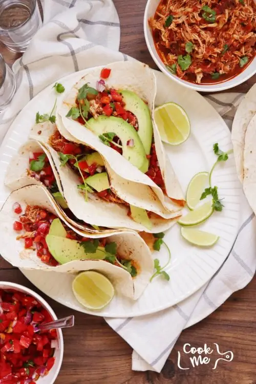 Slow Cooker Shredded Chicken Tacos