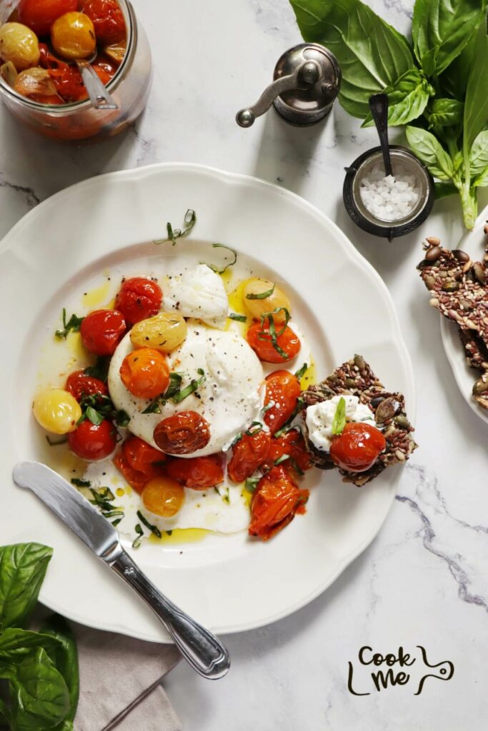 Burrata with Roasted Cherry Tomatoes