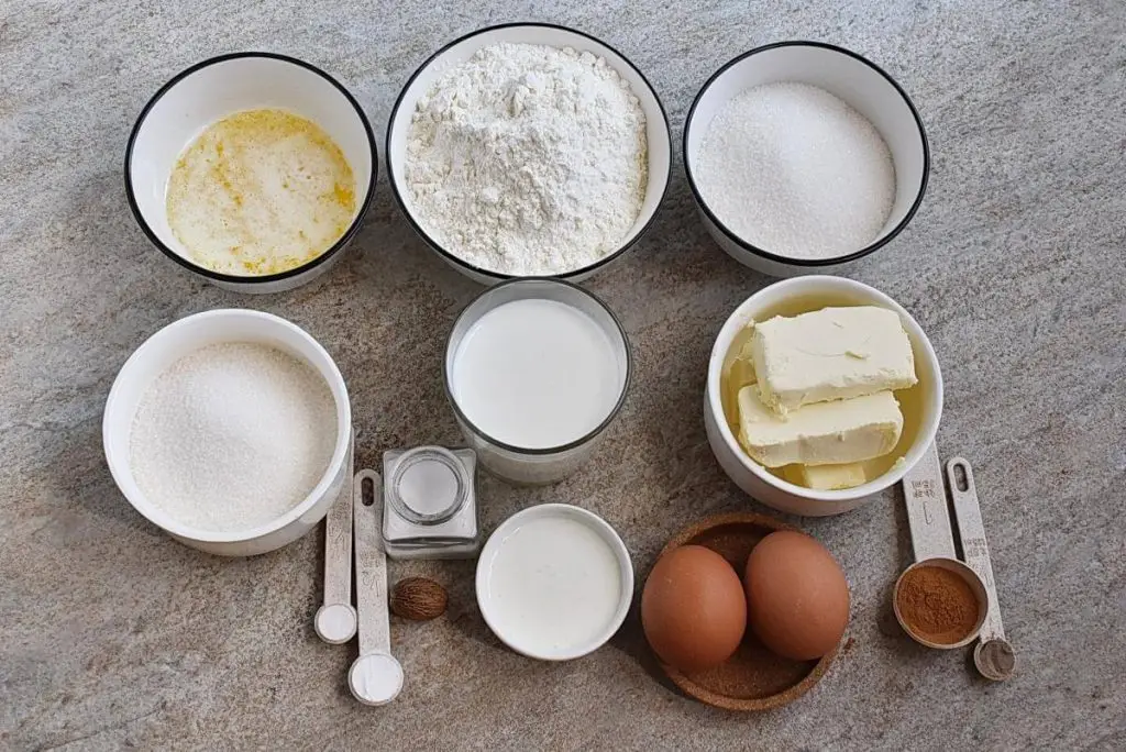 Ingredients for Cinnamon Sugar Donut Muffins