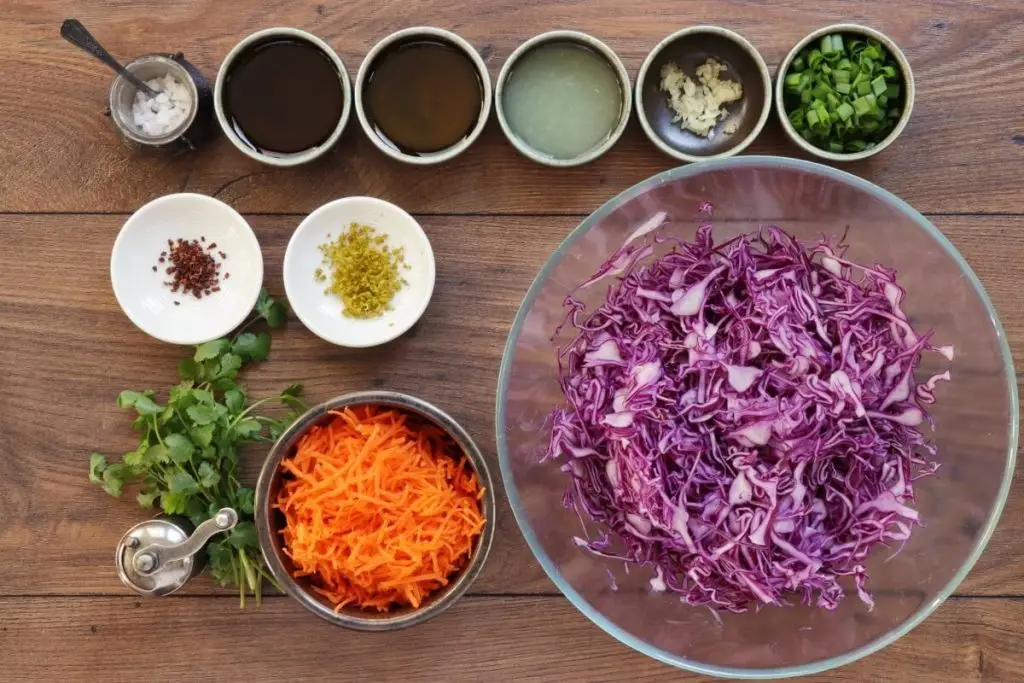 Ingredients for Honey Lime Coleslaw