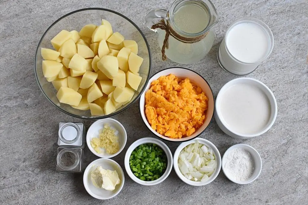 Ingredients for Instant Pot Loaded Potato Soup