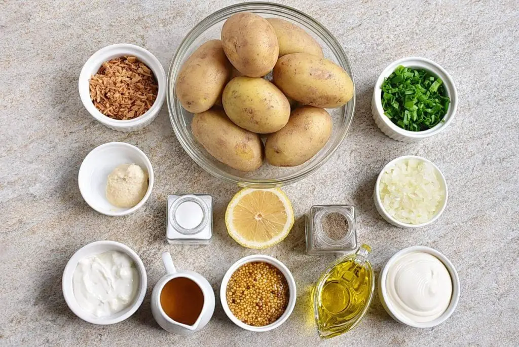 Ingredients for Next  Level Potato Salad
