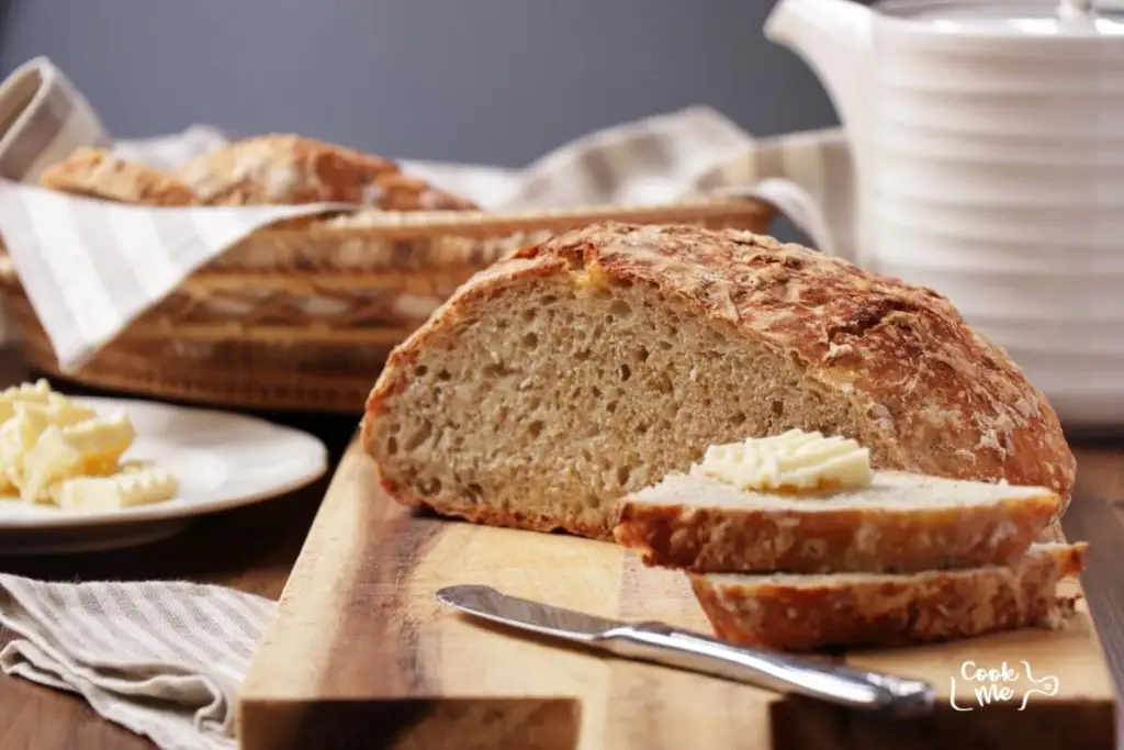 No Knead Oatmeal Bread