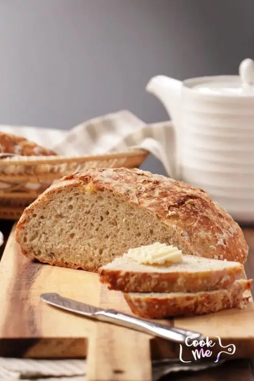 No Knead Oatmeal Bread
