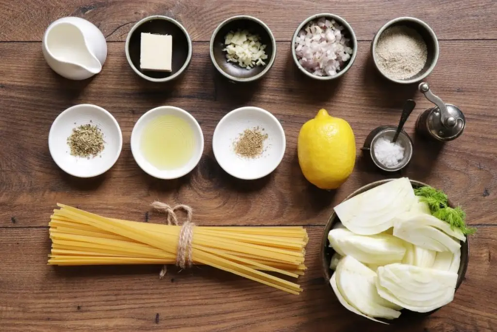Ingredients for Pasta with Roasted Fennel