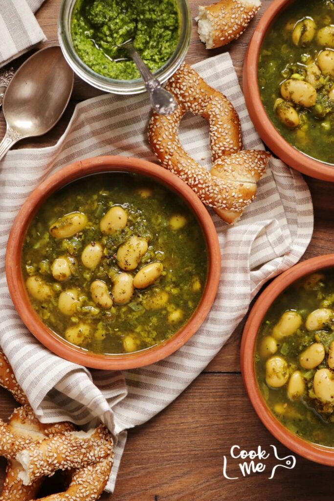 Spinach, Lentil and Butter Bean Soup