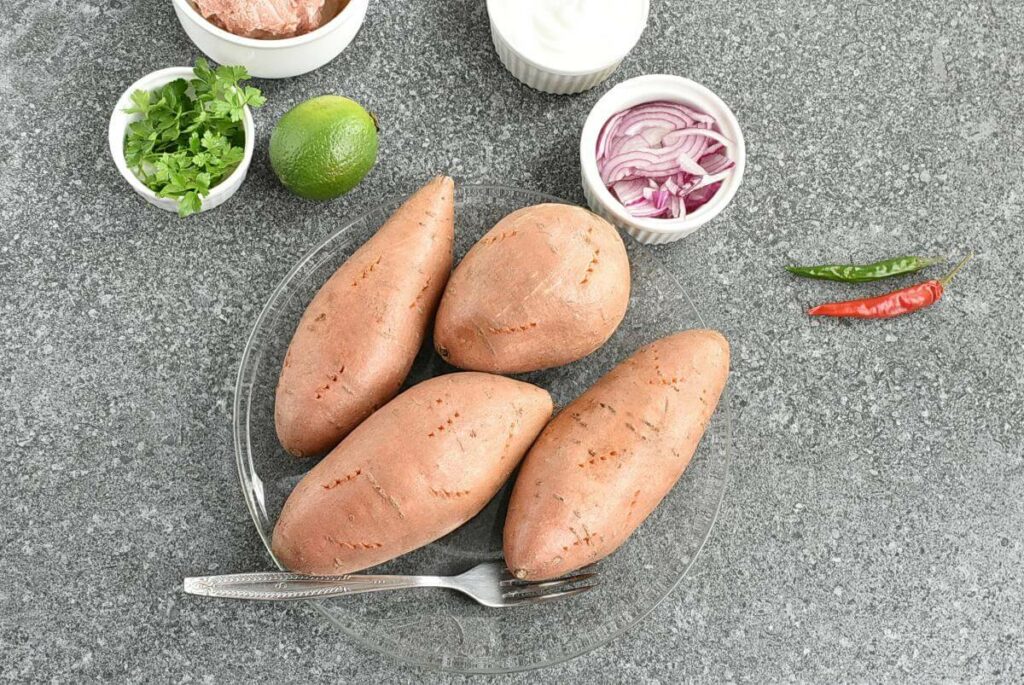 Tuna Sweet Potato Skins recipe - step 1
