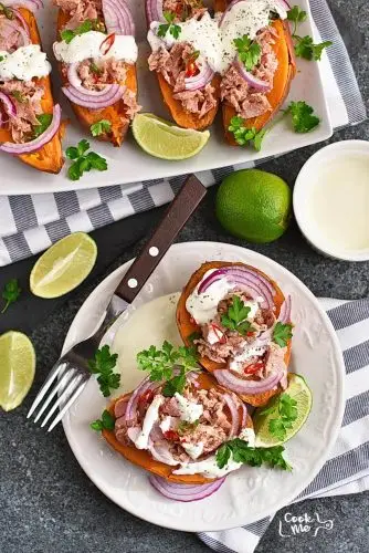 Tuna Sweet Potato Skins
