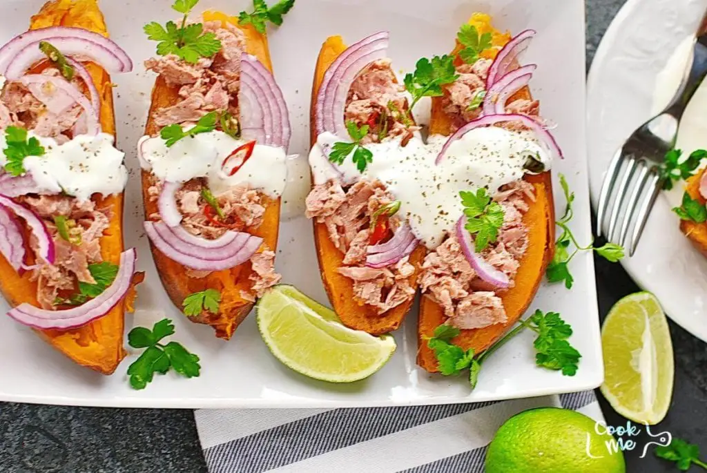 Tuna Sweet Potato Skins