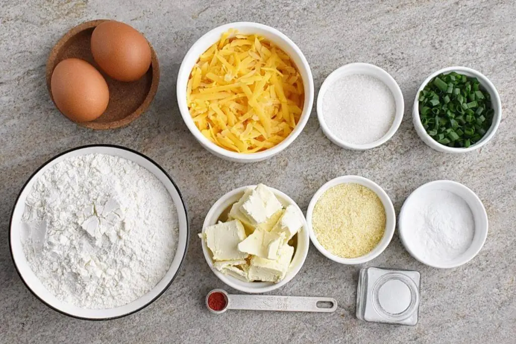 Ingredients for Cheddar Cheese Quick Bread