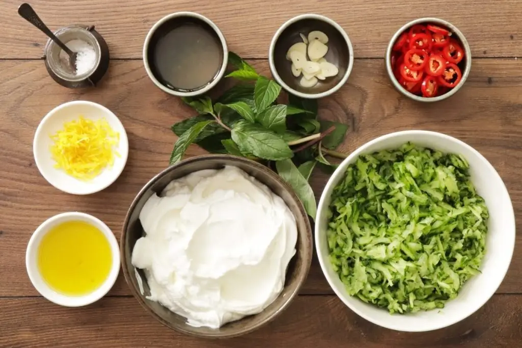 Ingredients for Cucumber Raita