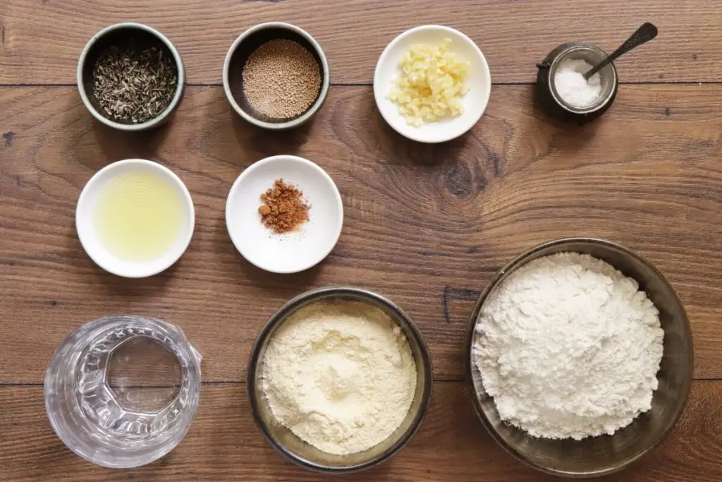 Ingredients for Garlic Herb Flatbread