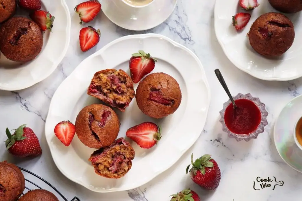 Honey Roasted Strawberry Muffins