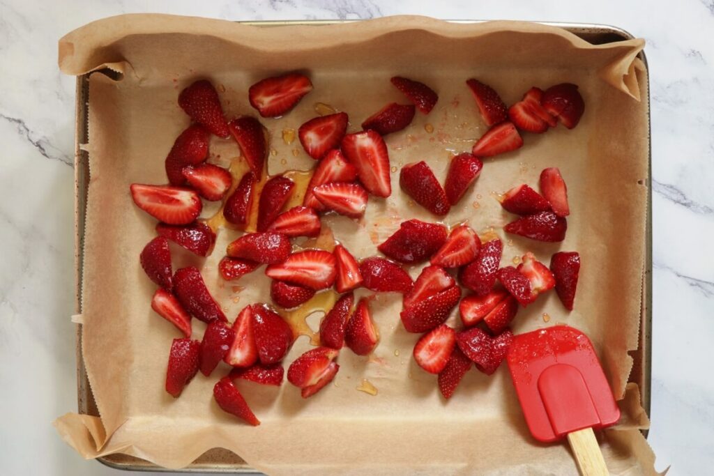 Honey Roasted Strawberry Muffins recipe - step 2