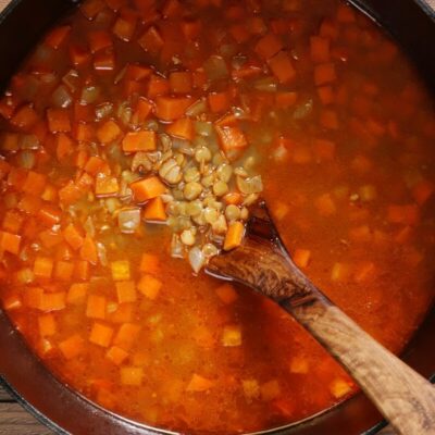 Lentil Soup with Burrata recipe - step 4