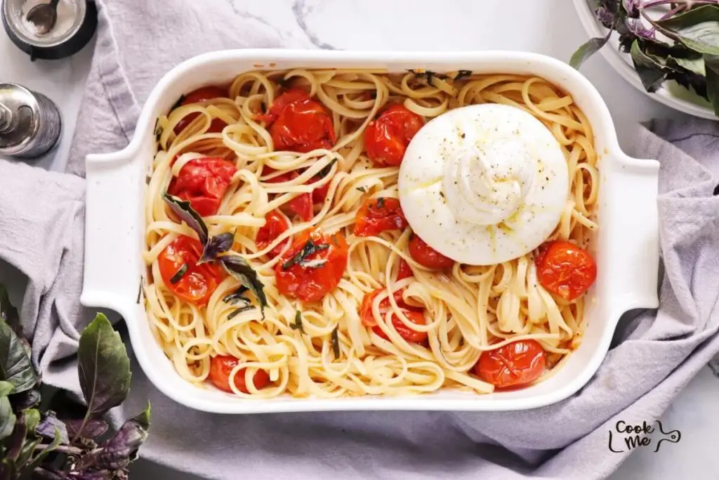 Roasted Tomato Pasta with Burrata