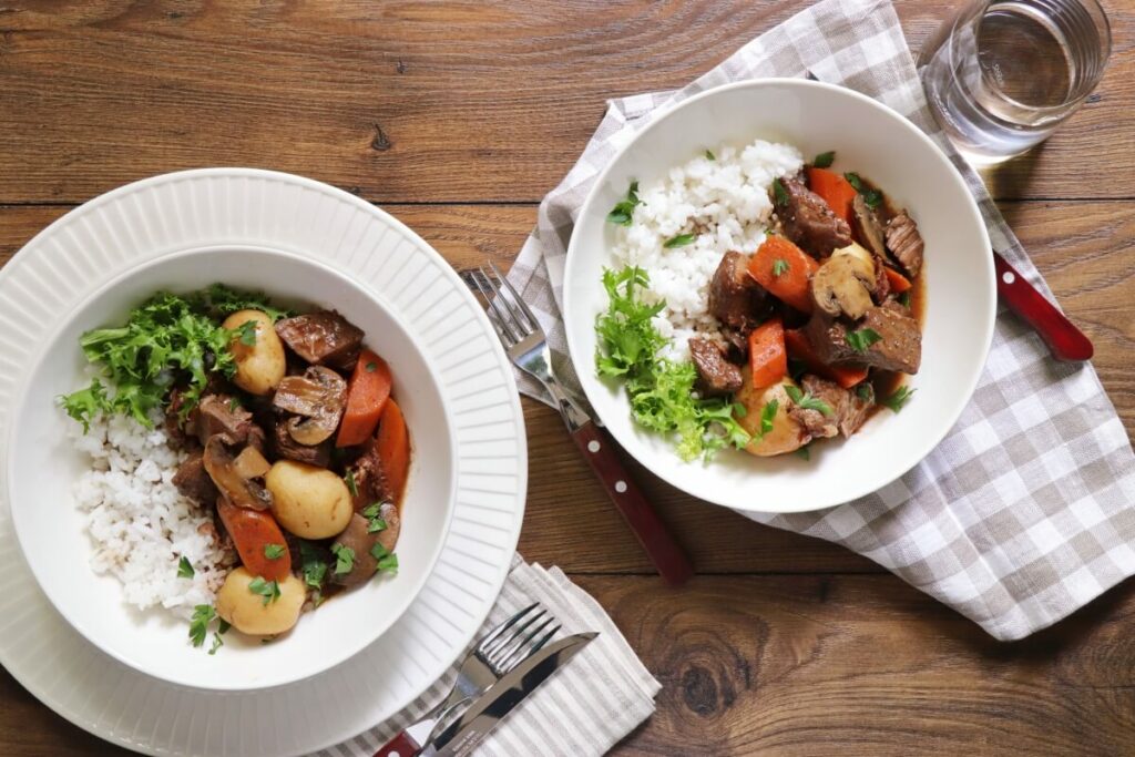 How to serve Slow Cooker Beef Bourguignon