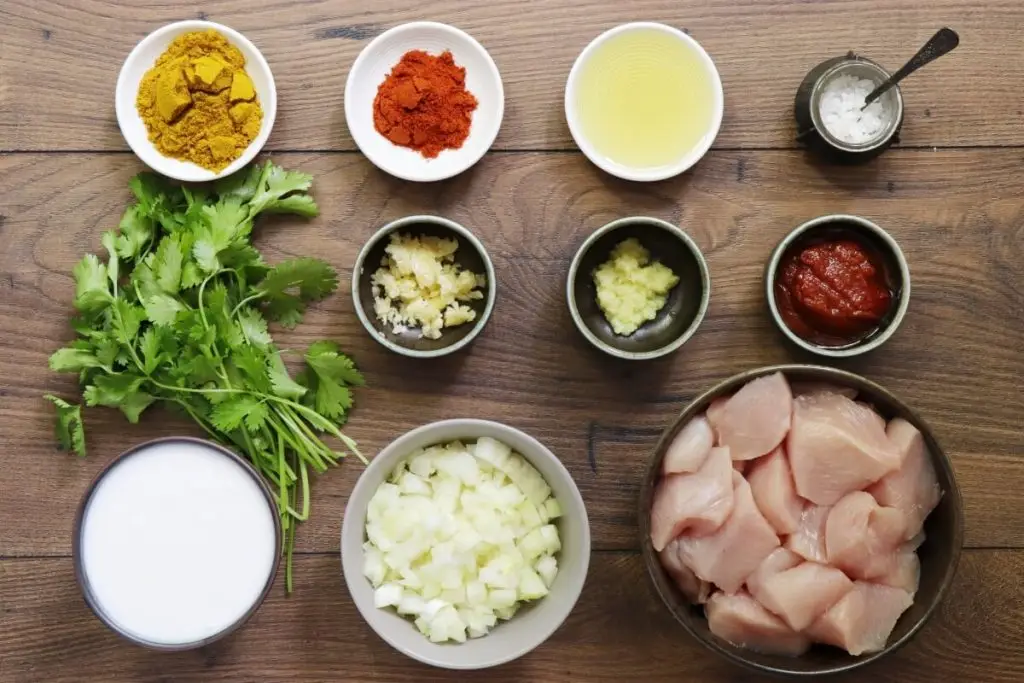 Ingredients for Slow Cooker Chicken Curry