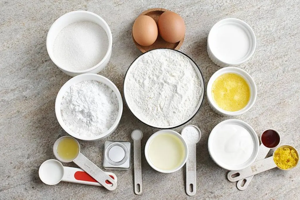 Ingredients for Best Copycat Starbucks Lemon Loaf