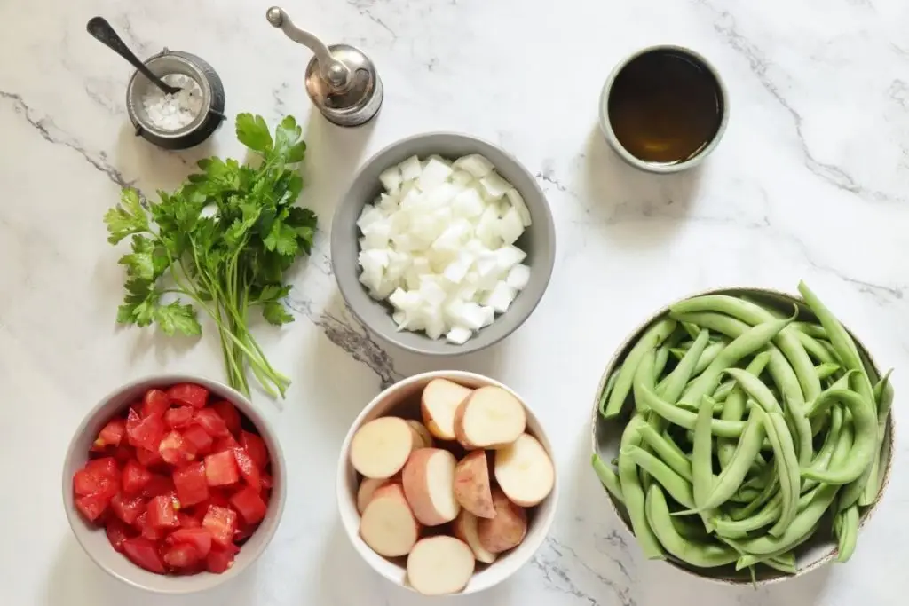 Ingredients for Authentic Greek Green Beans