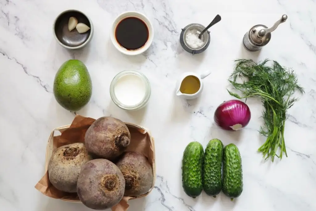 Ingredients for Beet Gazpacho