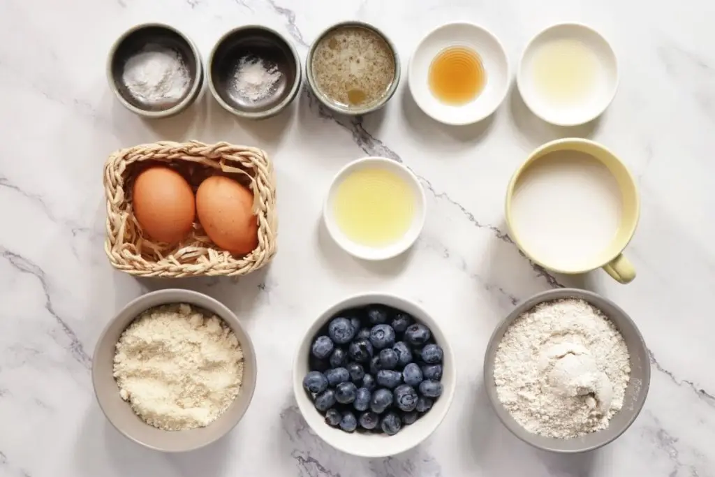 Ingredients for Best Healthy Blueberry Muffins