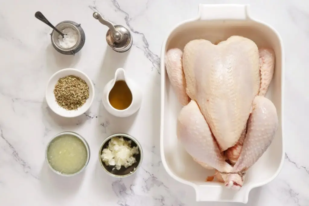 Ingredients for Greek Roast Chicken